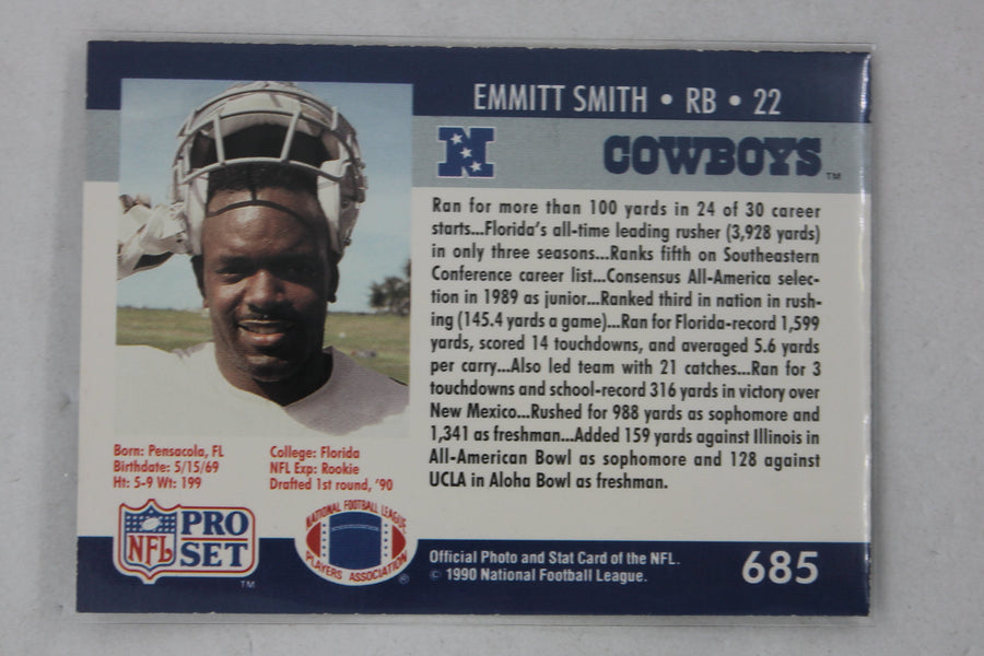 Emmitt Smith 1990 Pro Set - Draft - Rookie Card