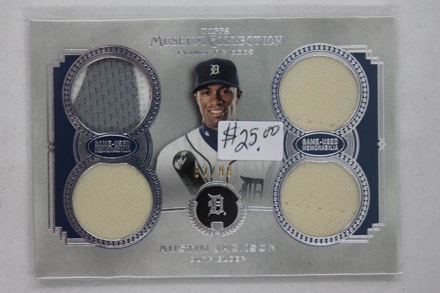Austin Jackson 2013 Topps Museum Collection - Primary Pieces Quad Relics #PPQR-AJ #82/99