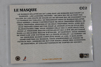 Patrick Roy 1991-92 Pro Set - Collectibles Inserts - French #CC2 Patrick Roy