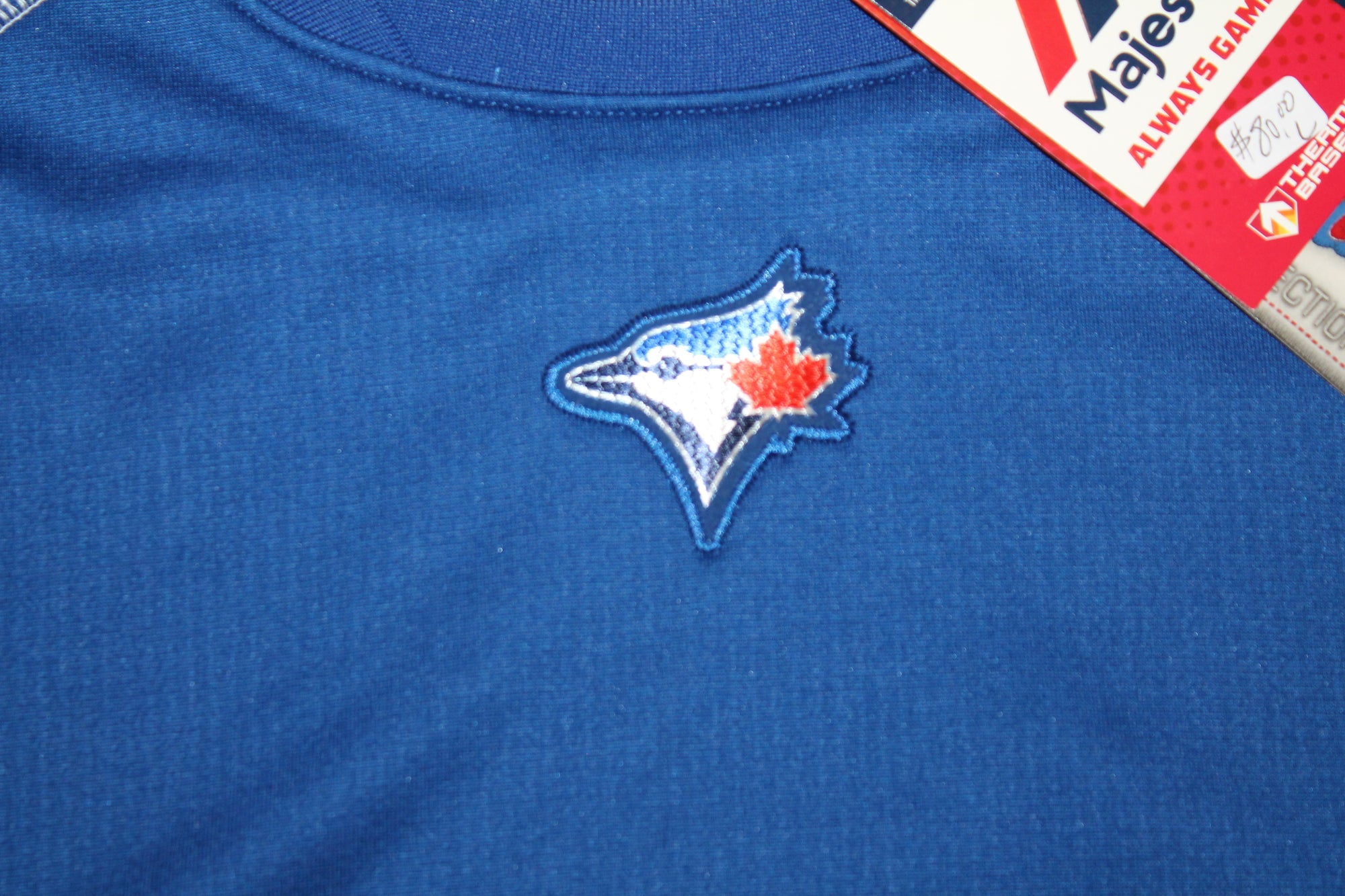MLB Toronto Blue Jays Men's Long Sleeve  - Majestic - Authentic Collection - Practice Pullover