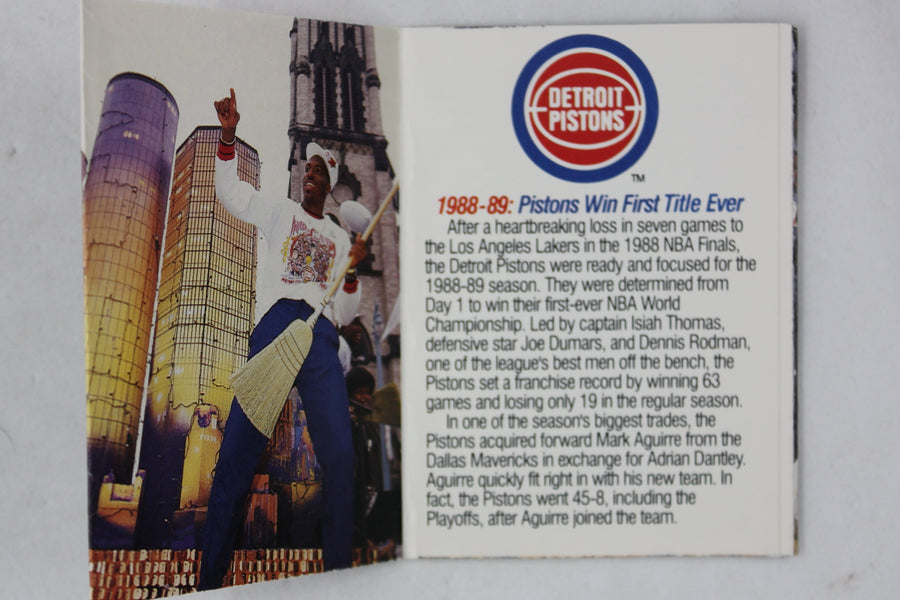The Detroit Pistons: NBA Detroit Pistons World Champs 1991 Back to Back 89-90 Collect A Books