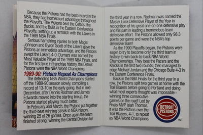 The Detroit Pistons: NBA Detroit Pistons World Champs 1991 Back to Back 89-90 Collect A Books