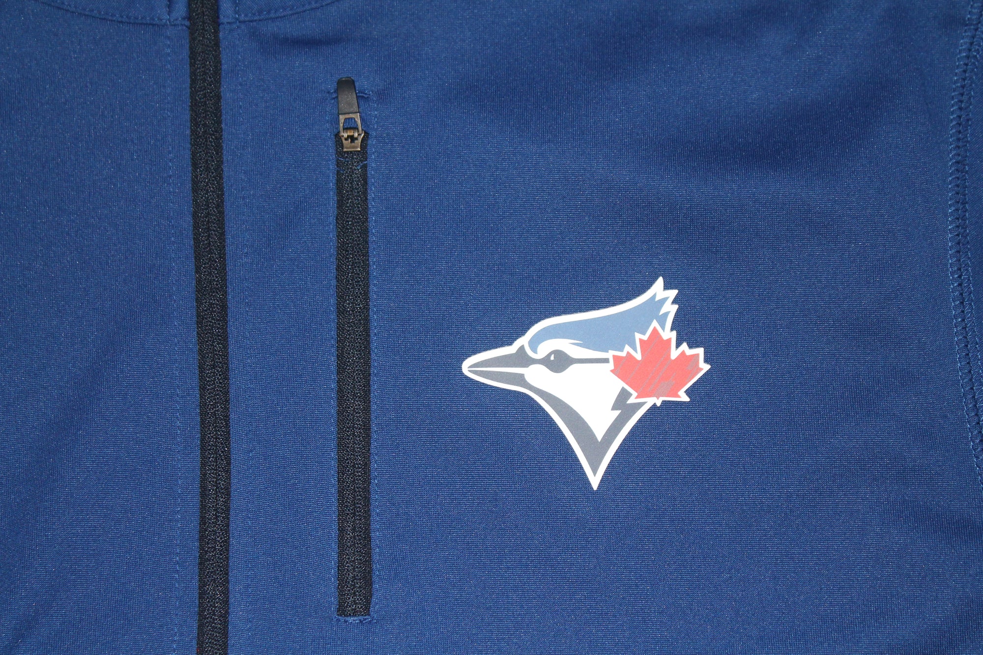 MLB Toronto Blue Jays Men's Long Sleeve 1/4 Zip - Majestic - CoolBase - Front Zip Pocket