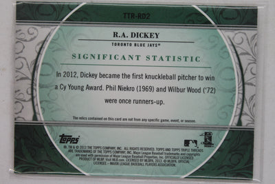 R.A. Dickey 2013 Topps Triple Threads - Bat Card  #13/18