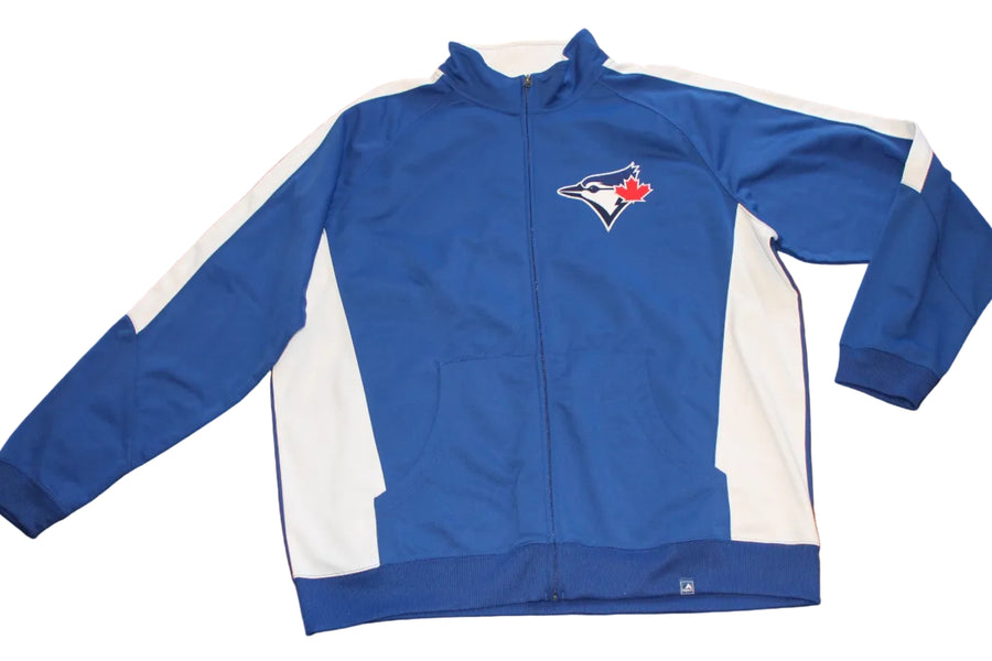 MLB Toronto Blue Jays Men's Track Zip-Up Jacket - Majestic - XXLarge