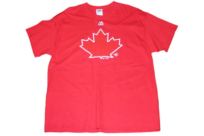 MLB - Men's Majestic Toronto Blue Jays T-Shirt - Red - XLarge