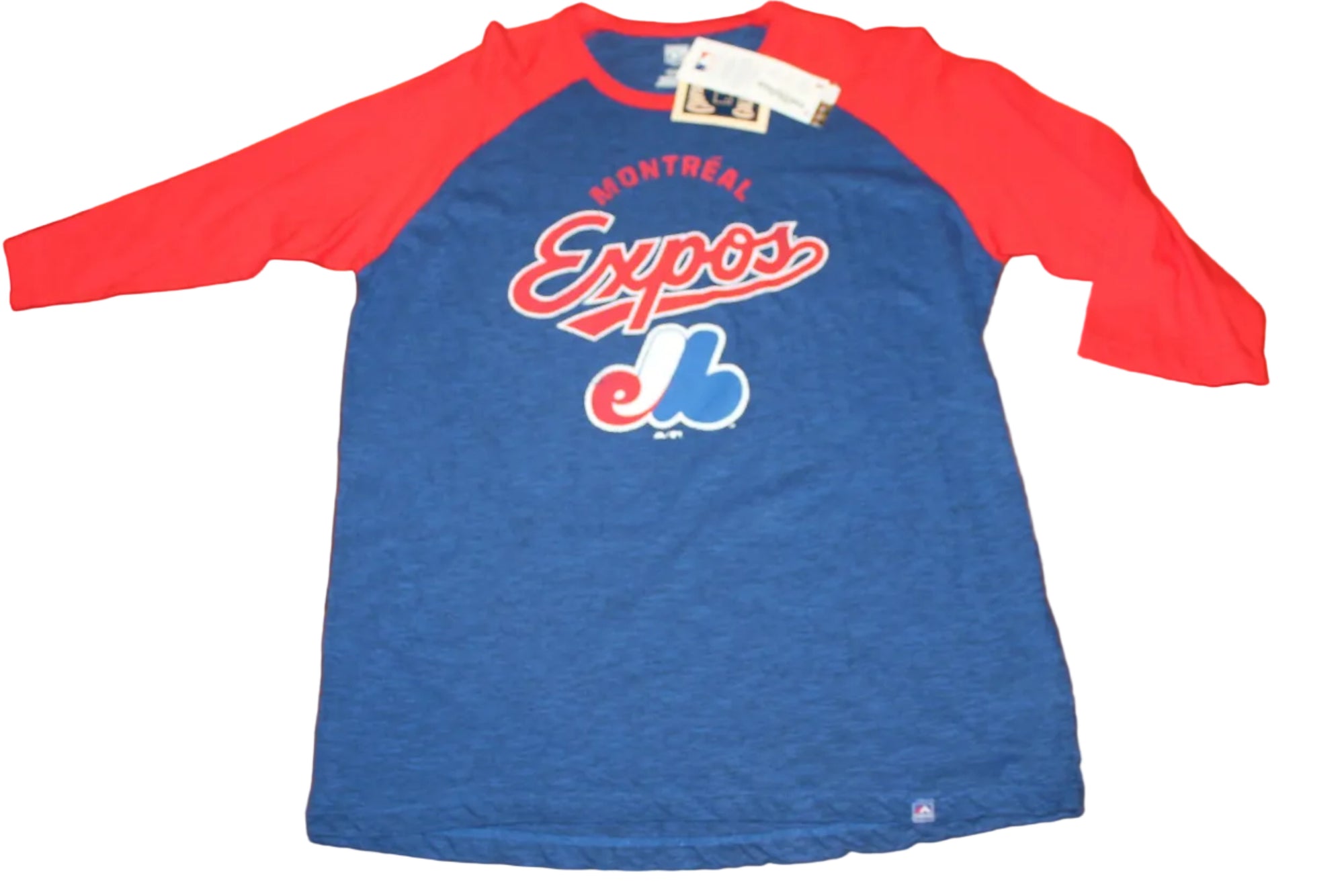 MLB Montreal Expos Men's Majestic 3/4 Sleeve Tee - XLarge