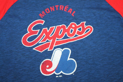 MLB Montreal Expos Men's Majestic 3/4 Sleeve Tee - XLarge
