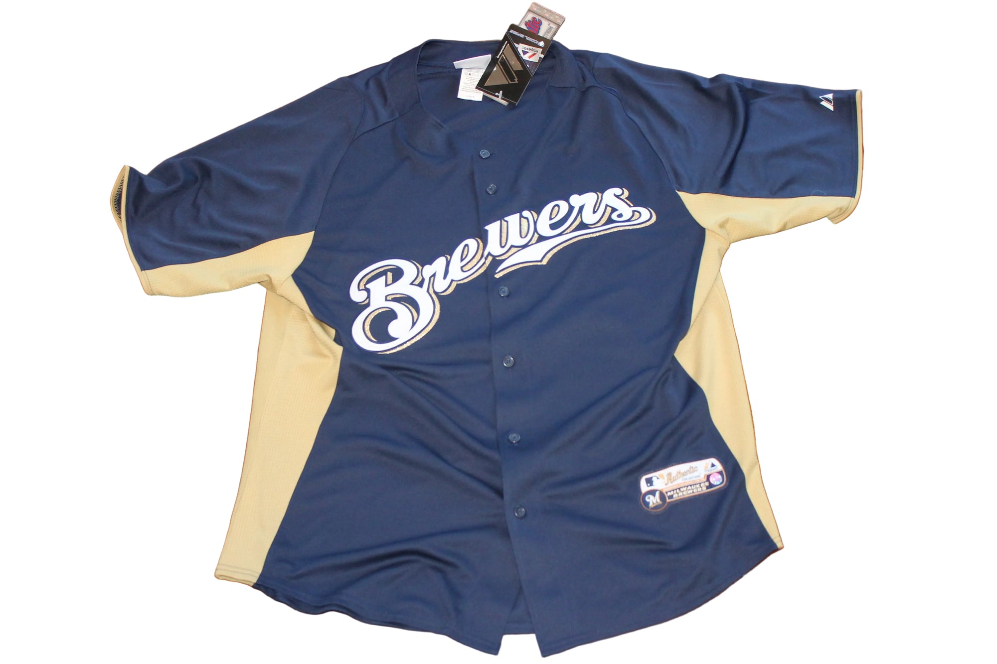 MLB Milwaukee Brewers Men's Majestic Baseball Jersey - Large