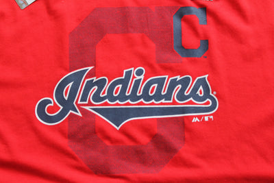 MLB Cleveland Indians Majestic Men's Double Logo Tee - XXXLarge