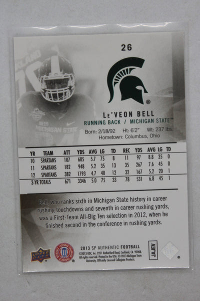 Le'Veon Bell 2013 SP Authentic Rookie Year Card - Pittsburgh Steelers
