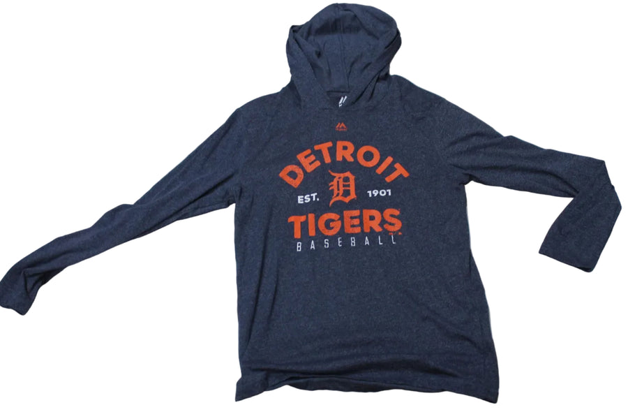 MLB - Men's Majestic Detroit Tigers Long Sleeve T-Shirt Hoodie