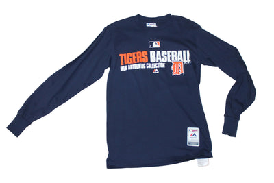 MLB - Men's Majestic Authentic Collection Detroit Tigers Long Sleeve T-Shirt - Small
