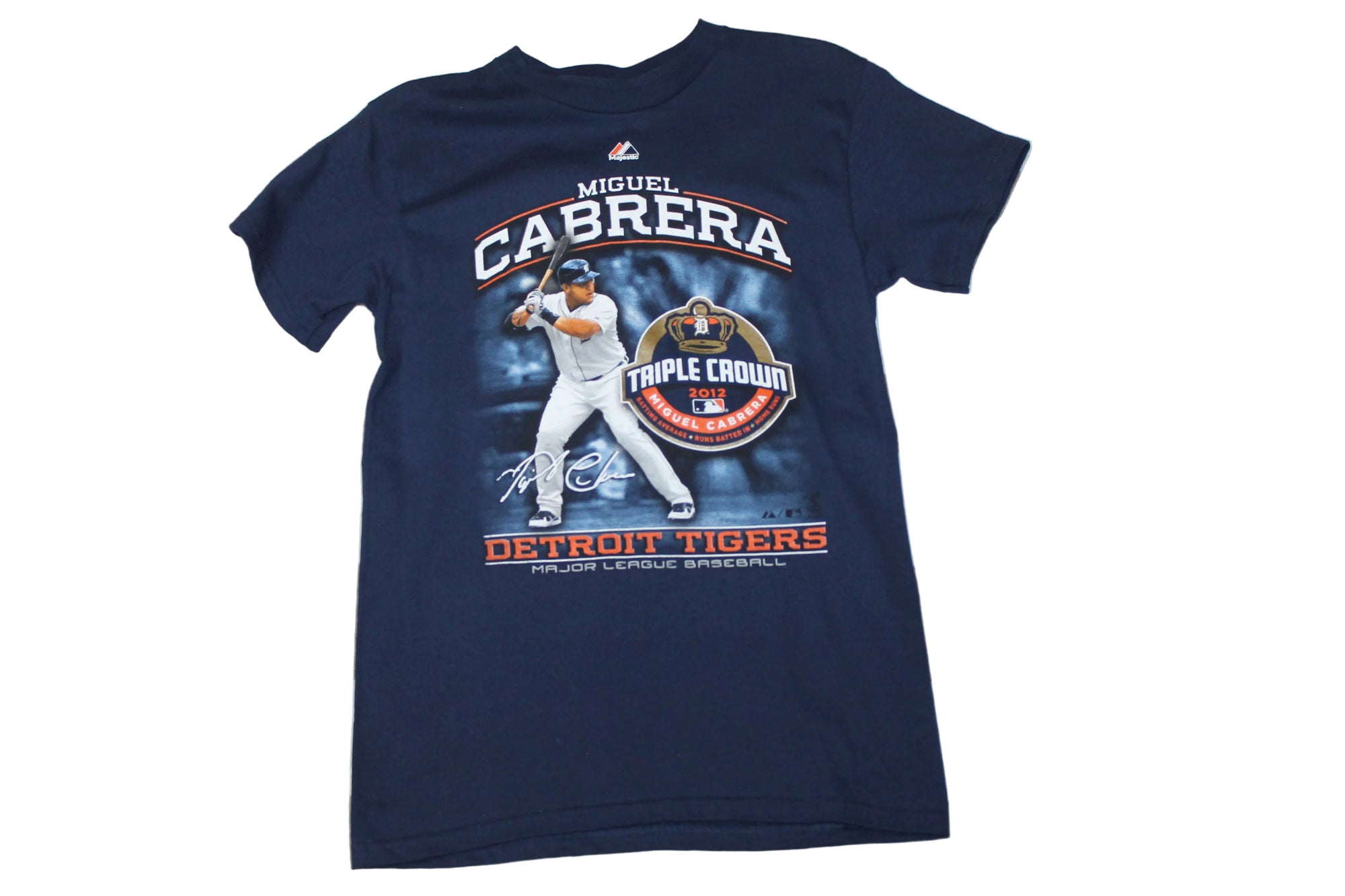 MLB - Men's Majestic Detroit Tigers Cabrera Triple Crown T-Shirt - Small