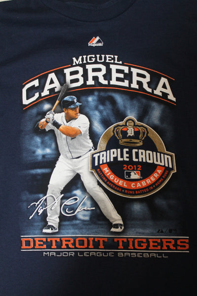 MLB - Men's Majestic Detroit Tigers Cabrera Triple Crown T-Shirt - Small