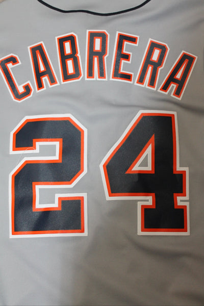 MLB - Men's Majestic Detroit Tigers Cabrera Away Jersey #24 - Small