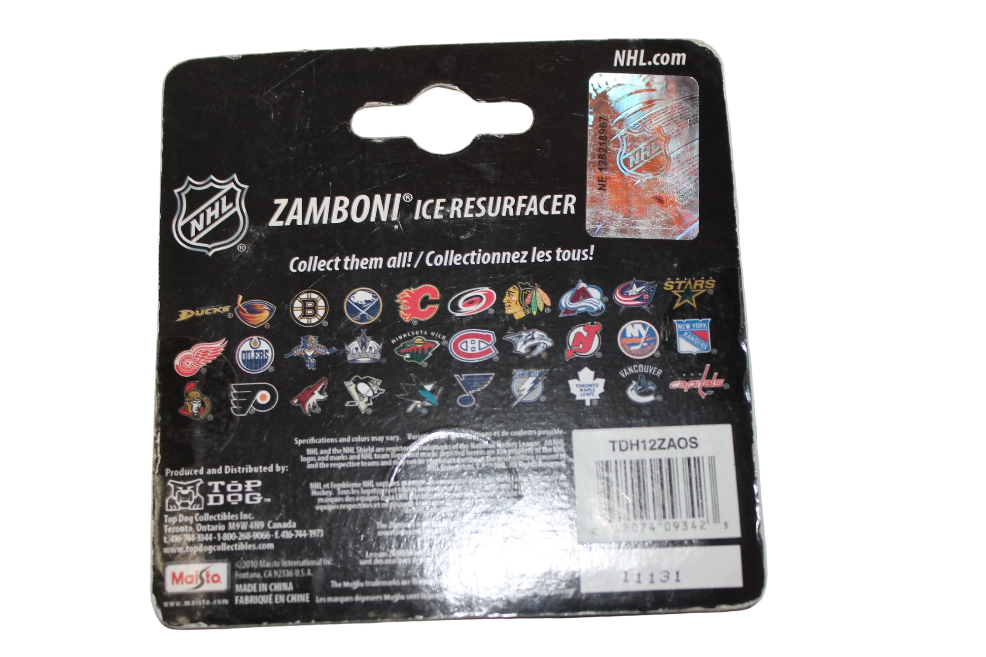 NHL Ottawa Senators 1:64 Zamboni -Top Dog