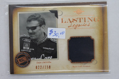 Dale Jarrett 2010 Press Pass Legends Lasting Legacies Copper #LLDJ Race-Used Firesuit Card