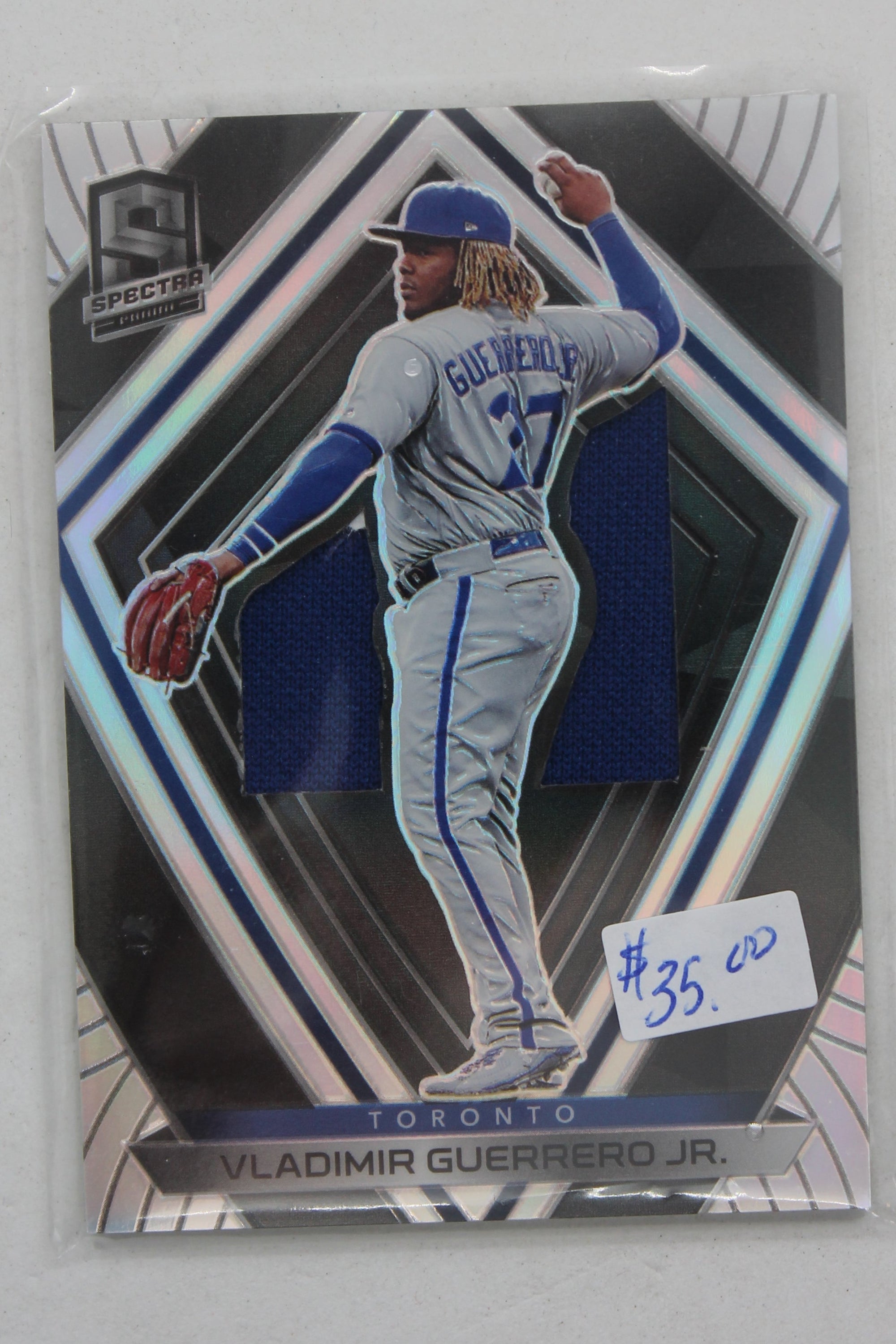 Vladimir Guerrero Jr. 2020 Panini Chronicles - Spectra - Silhouettes #59 Jersey Card