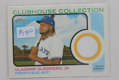 Vladimir Guerrero Jr. 2022 Topps Heritage - Clubhouse Collection Relics Jersey Card