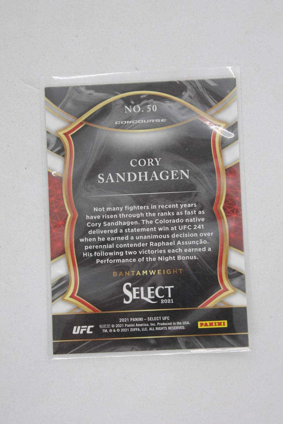 Cory Sandhagen 2021 Panini Select UFC - [Base] - #50 Concourse - Rookie Card