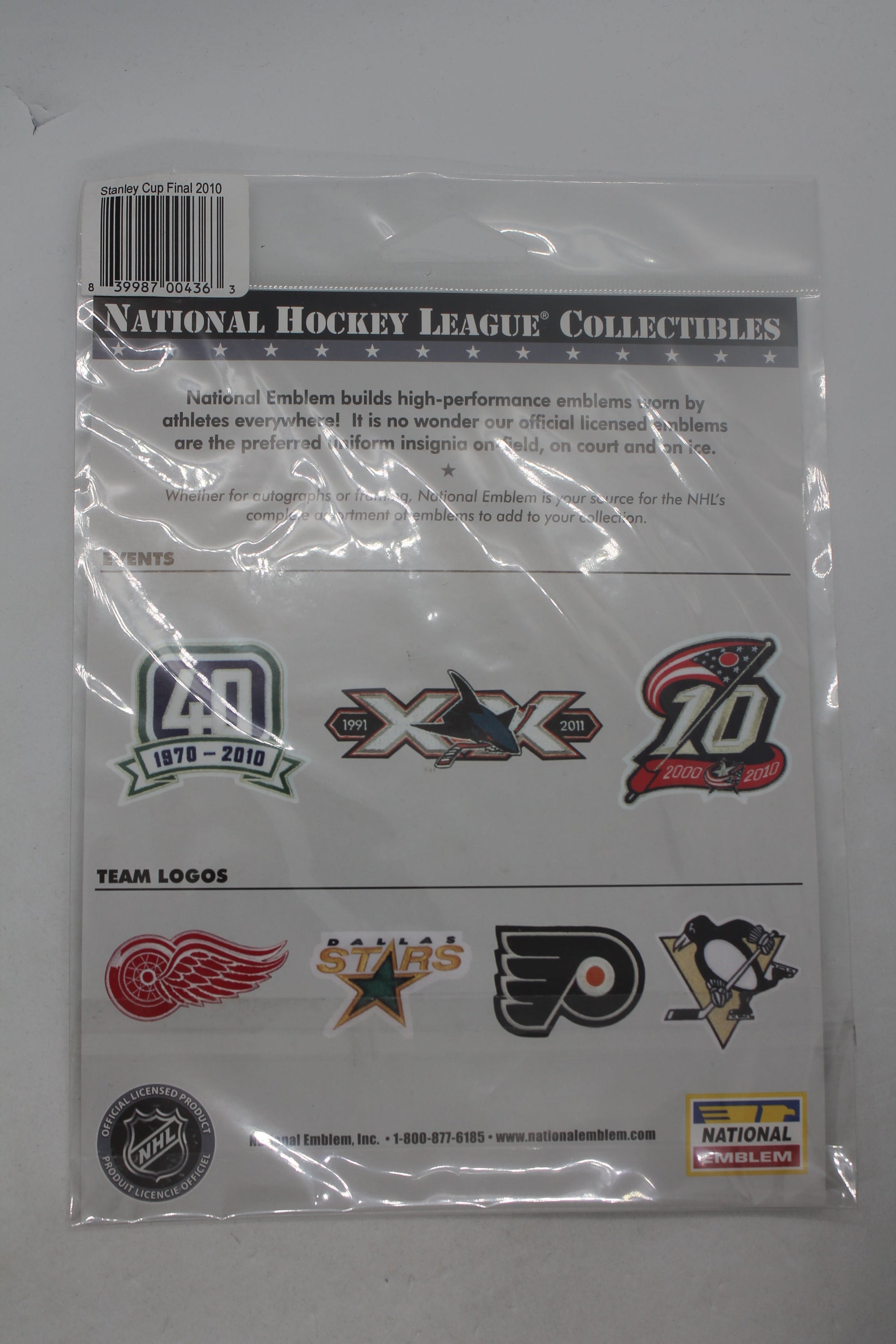 NHL 2010 NHL Stanley Cup Final Authentic Collectible Emblem