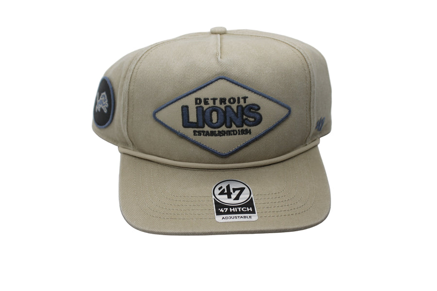 NFL Detroit Lions '47 Brand "Cairn" Hitch Snapback Hat (cream)
