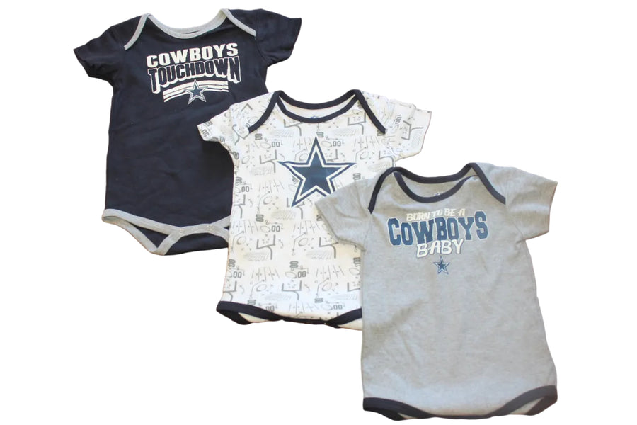 NFL Dallas Cowboys Infant 3pc Bodysuit Set