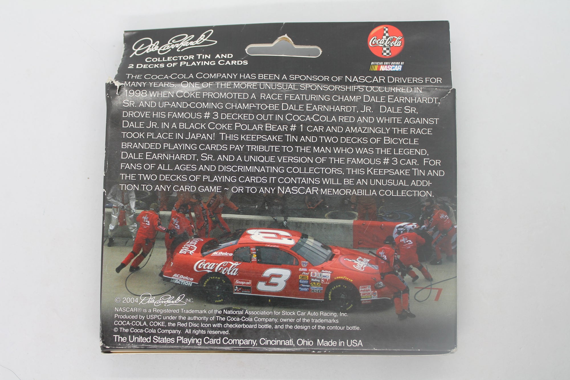 NASCAR Dale Earnhardt Sr. #3 Bicycle Playing Cards - 2 decks in Collector Tin