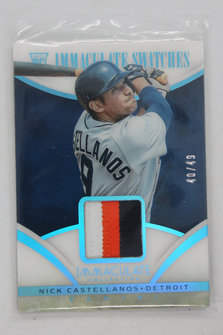 Nick Castellanos  2014 Panini Immaculate Collection - Immaculate Swatches - Prime #88 #40/49 Rookie Year