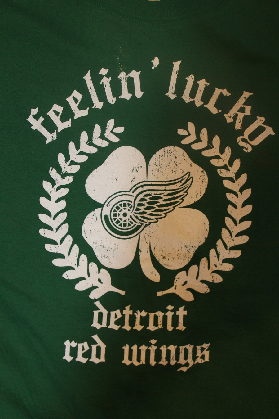 NHL Detroit Red Wings "Feeling Lucky" Men's Tee - Medium
