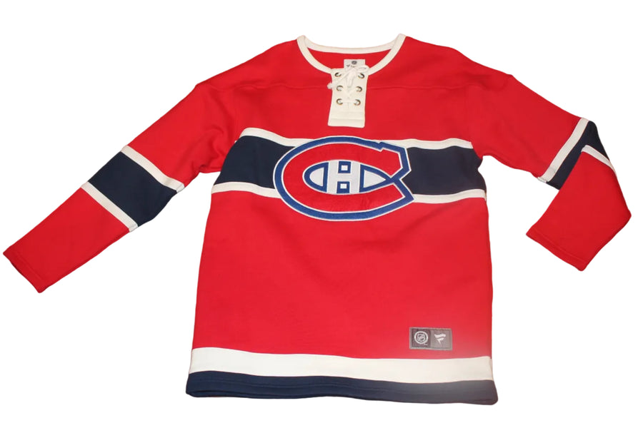 NHL Montreal Canadiens Men's Fanatics Lacer Pullover (Red & White)