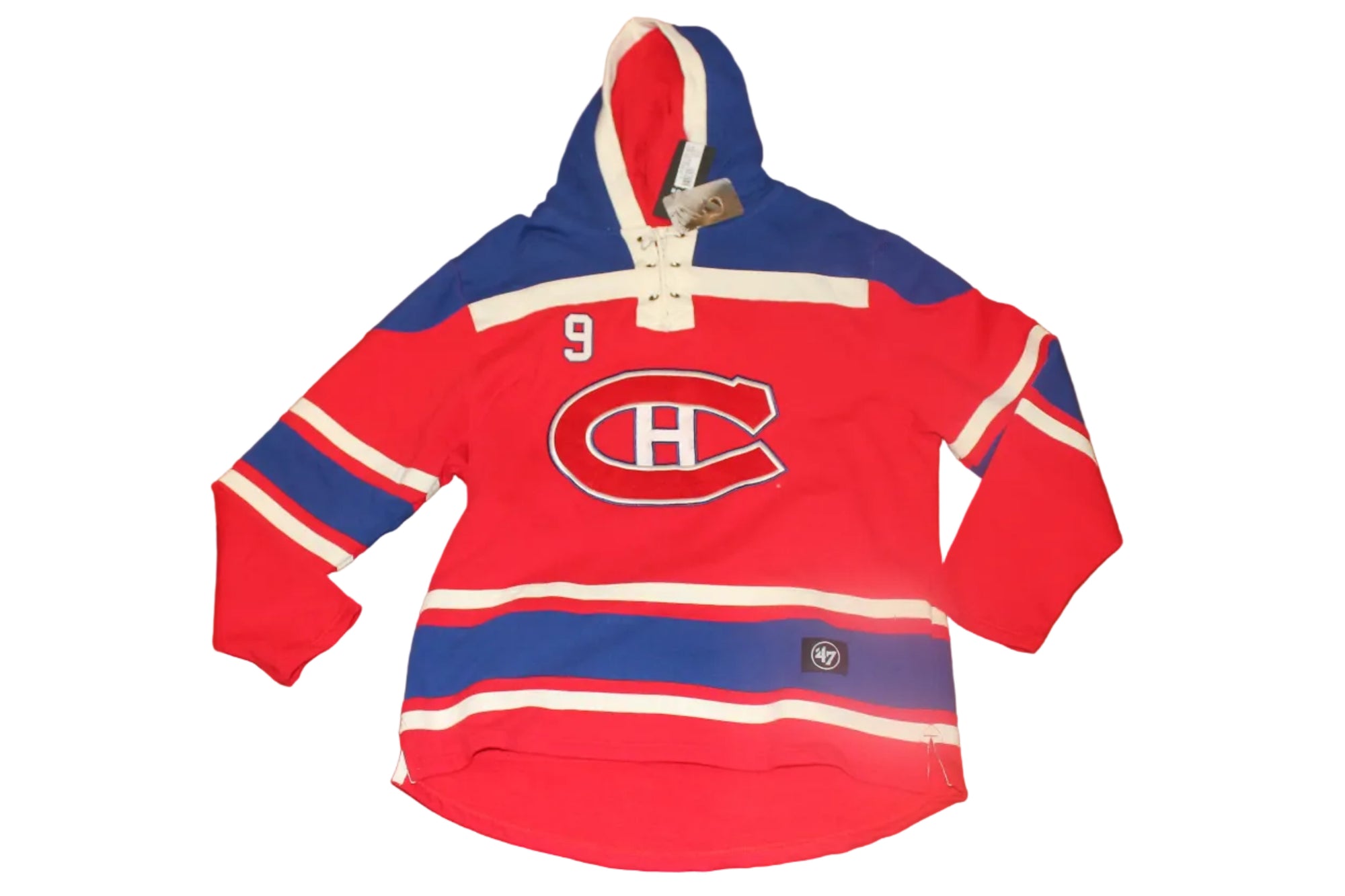 NHL Alumni Player - Richard #9 - Montreal Canadiens Men's '47 Brand Lacer Hoodie