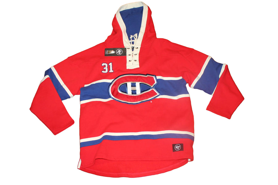 NHL Alumni Player - Price #31 - Montreal Canadiens Men's '47 Brand Lacer Hoodie