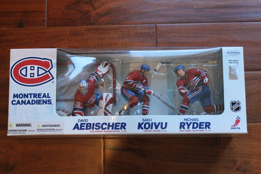 Montreal Canadiens Red Jersey 3 Pack McFarlane 2006 - Koivu, Aebischer & Ryder