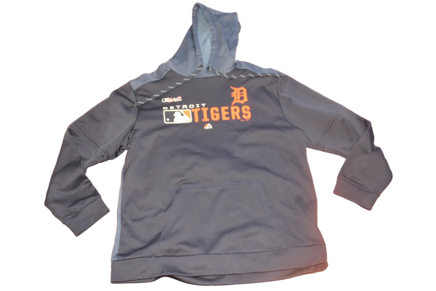 MLB Detroit Tigers Men's Majestic Authentic Collection Hoodie - XLarge