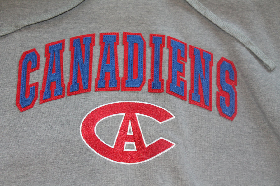 NHL Montreal Canadiens Men's Fanatics Stitched Hoodie (Grey) - 3XLarge