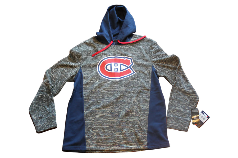NHL Montreal Canadiens Men's Fanatics Hoodie (Grey with Blue Hood)