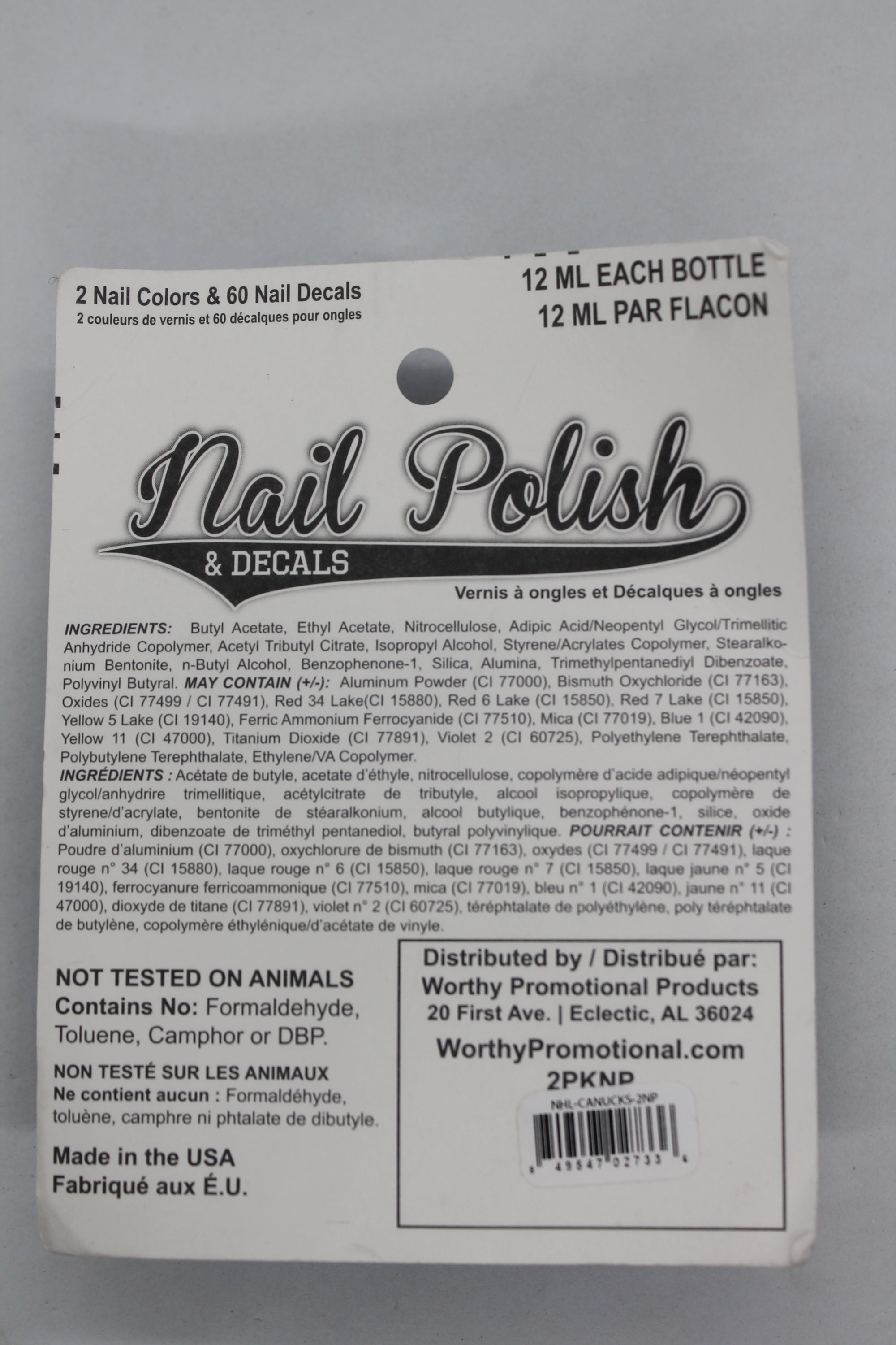 NHL Vancouver Canucks Nail Polish & Decals