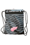 NHL Detroit Red Wings Drawstring Backpack - Black, White & Red