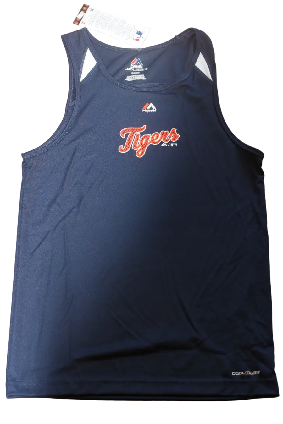 MLB Detroit Tigers Men's Majestic CoolBase Tank (Blue)