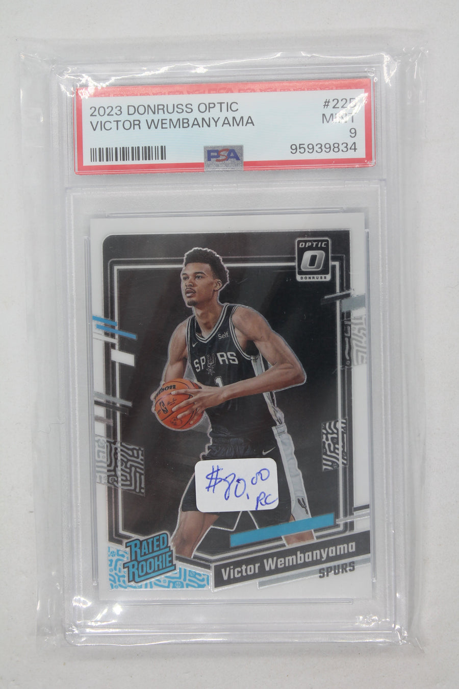 Victor Wembanyama 2023-24 Panini Donruss Optic Rated Rookie Rookie Card PSA MINT 9