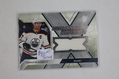 2020-21 UD SPX CONNOR McDAVID Extravagant Materials #EX-CM Jersey Card