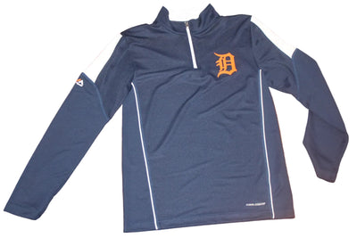 MLB Detroit Tigers Men's Majestic CoolBase 1/4 Zip Pullover