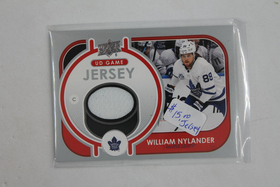 William Nylander 2021-22 Upper Deck Game Jersey Card - White