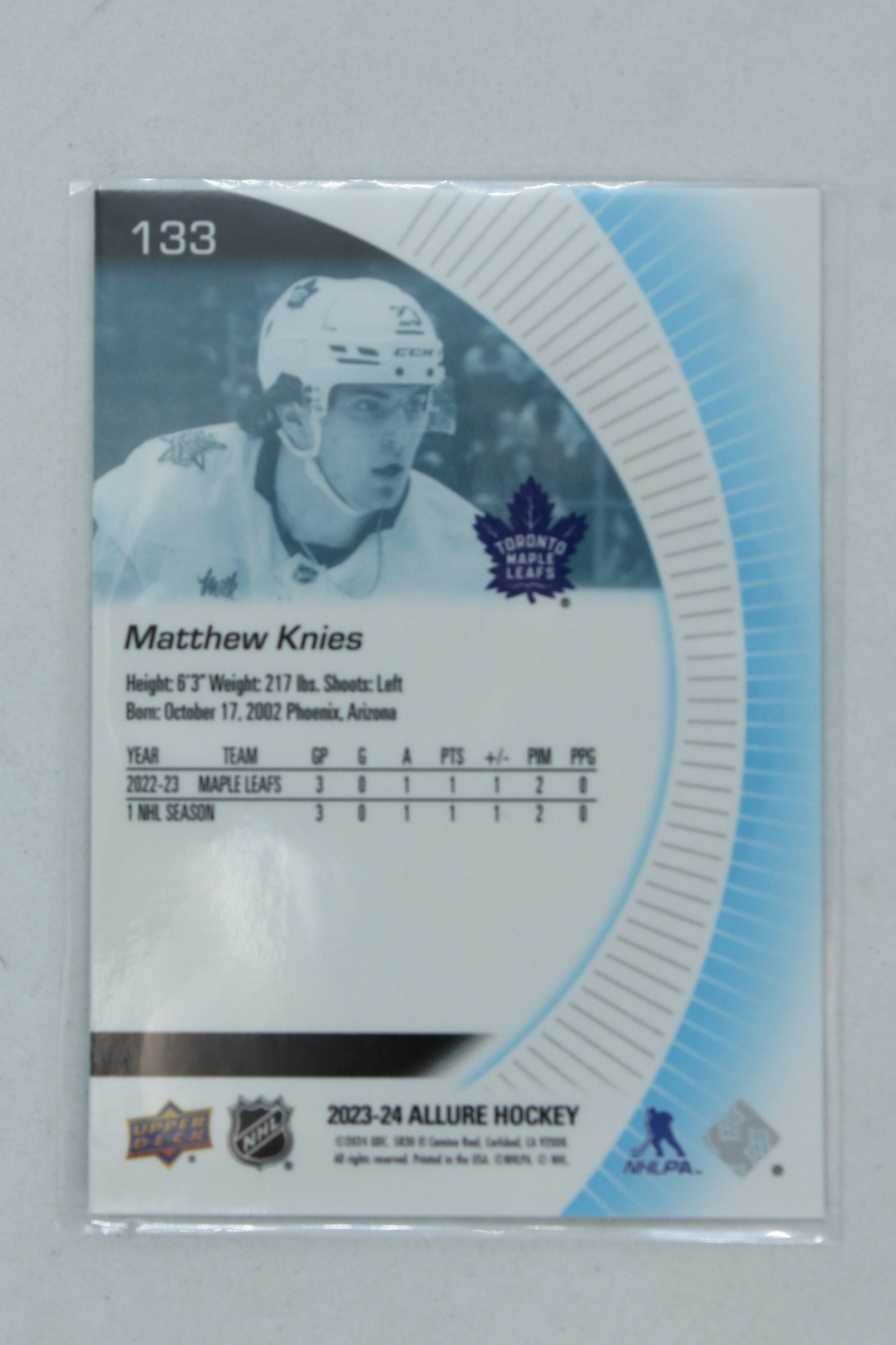 Matthew Knies 2023-24 Upper Deck Allure Rookies Rookie Card
