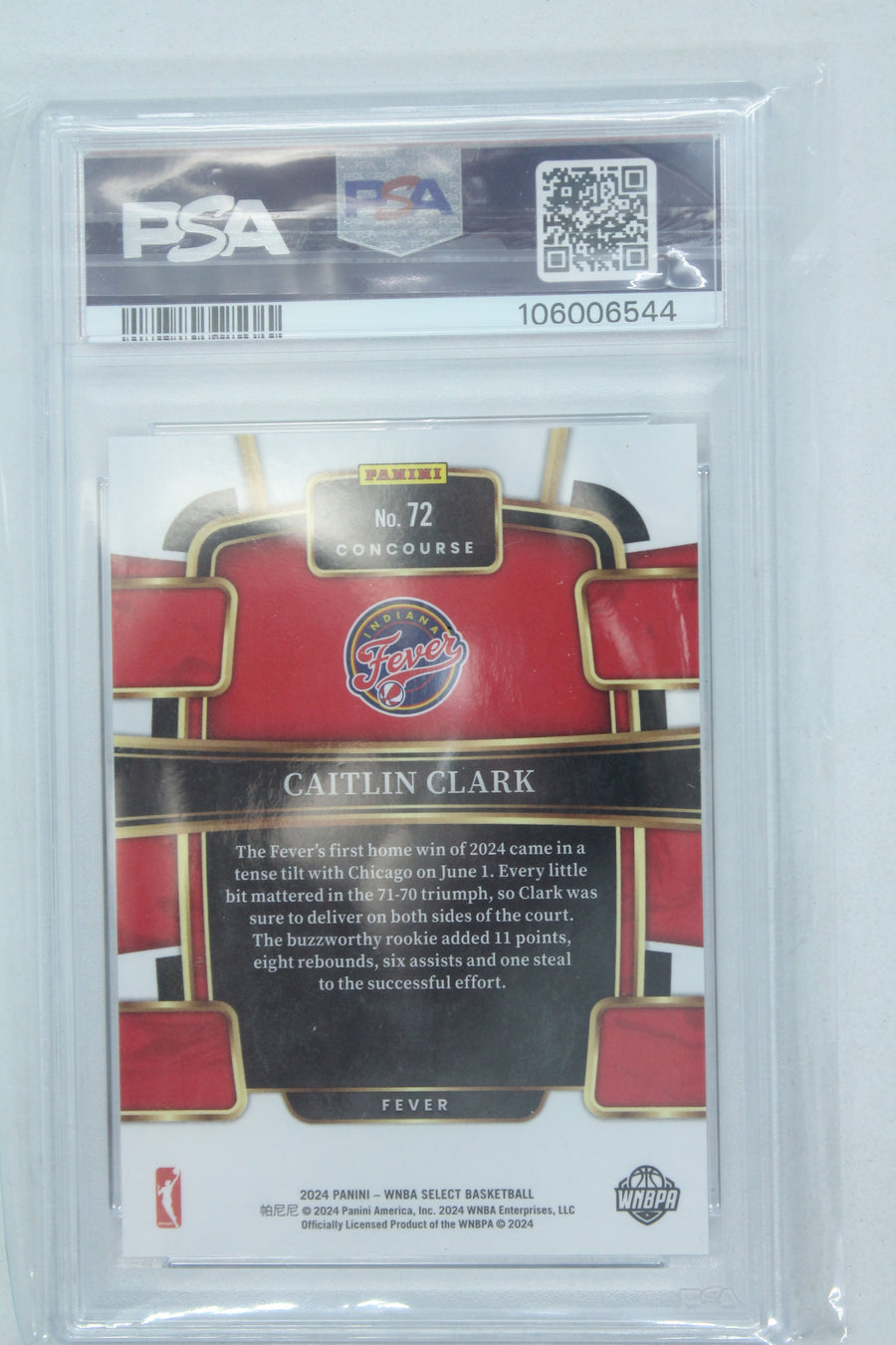 Caitlin Clark 2021 Panini Select WNBA - Concourse Rookie Card - PSA Mint 9