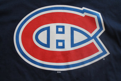 NHL Montreal Canadiens Men's Fanatics Primary Logo Long Sleeve Blue Tee - XLarge