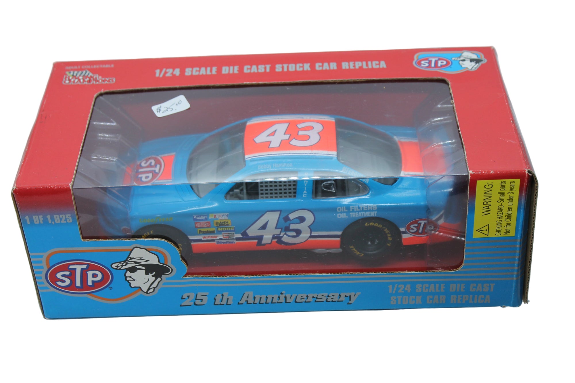 Bobby Hamilton #43 STP Stock Car Replica 1:24 Diecast - 1 OF 1025