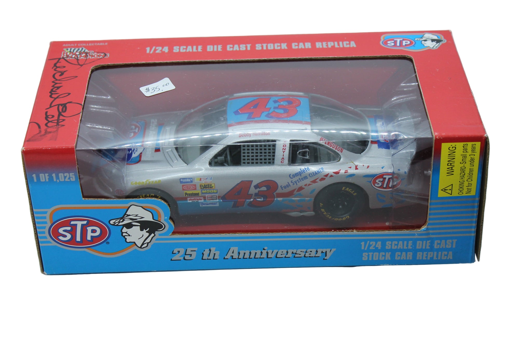 Bobby Hamilton #43 STP Stock Car Replica 1:24 Diecast - 1 OF 1025 - Signed - No COA